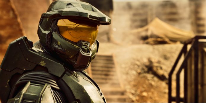 Master Chief in the new Halo TV show on paramount plus